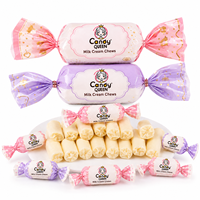 Bonbons au lait moelleux en vrac sous marque privée, bonbons crémeux au caramel, emballage personnalisé avec logo OEM, multicolores, durée de conservation de 24 mois