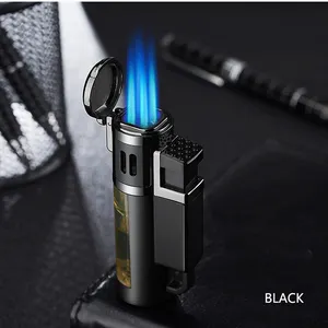 2024 DEBANG High Quality 4 Jet Cigar LIGHTER Torch LIGHTER Butane Lighters