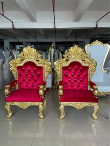 Vente directe usine – Chaises de mariage en verre de style européen pour rois et reines avec accoudoirs rotatifs pour hôtels et clubs - Product Image 4