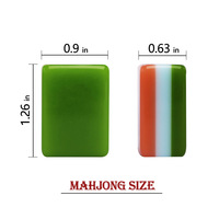 Ensemble de Mahjong Américain Moderne de 160 Pièces - Tuiles Gravées Durables, Écologiques et Portables pour le Divertissement - Norme NMJL