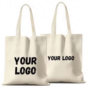 Sac fourre-tout en toile premium avec poignée en coton, broderie personnalisée, trousse de maquillage réutilisable et logo pour sublimation - Product Image 1