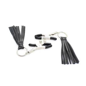 Pinces à tétons en cuir à pampilles, accessoires de fétichisme, jeux BDSM pour femmes et hommes, jeux pour adultes - Product Image 5