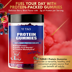 Wholesale Price Sugar-Free Vegan <b>Protein</b> Gummies, Highly Customizable Whey <b>Protein</b> Gummies - Product Image 5
