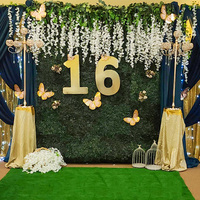 LQ-01 Décoration de Mariage, Guirlande Artificielle de Fleurs Faux Rotin Suspendue, Vigne de Glycine Artificielle Touffue en Soie