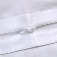 Ensemble de literie d'hôtel en satin de coton 100% de luxe, rayé moderne, 300TC, vente en gros, taille Queen/King, rayures de 1cm/3cm, ensemble de draps en lin