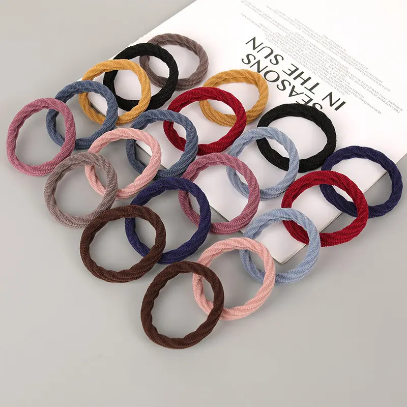 IFOND – élastiques colorés antidérapants en coton sans couture pour femmes, accessoires de cheveux pour filles