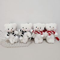 Porte-clés en peluche ours en peluche de Noël mignon et doux, léger, cadeau et jouet du Nouvel An, fabriqué en Chine