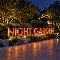 Lettres en métal 3D, enseigne lumineuse, grande taille, sur pied, sur mesure avec base pour parc public, jardin, place publique, décoration extérieure
