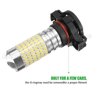 2X 5202 หลอดไฟ LED ไฟตัดหมอกเอ็กซ์ตรีมซุปเปอร์ไบรท์ 12V LED PS19W 12085 PS24W เปลี่ยน 1200LM 6000K สีขาว - Product Image 4