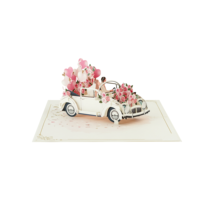 Vente en gros d'artisanat romantique Pop-up 3D cartes de vœux en papier pour amour confession anniversaire de mariage cadeau de saint valentin