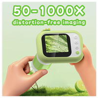 Appareil photo et microscope numérique 2-en-1 pour enfants, populaire et mignon, avec outils d'observation éducatifs, support OEM ODM
