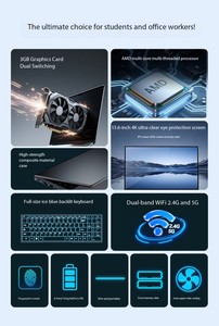 Gaming <span class=keywords><strong>Laptop</strong></span> termurah untuk siswa AMD A4-7210 16GB 1TB SSD daya tahan baterai kuat dengan pengisi daya - Product Image 5