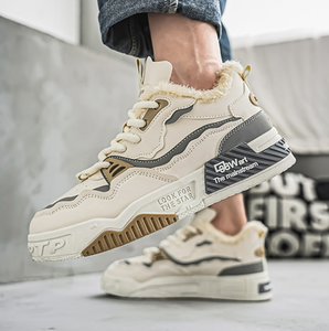 Scarpe alte da <span class=keywords><strong>uomo</strong></span> in cotone, invernali, calde, con fodera in pile, casual ed eleganti, scarpe sportive. - Product Image 4