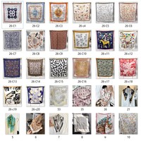 Selendang Sutra Mulberry 100% Motif Hutan Hujan 68x68cm, Pinggiran Dikerut Tangan, Serbaguna