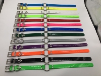 Collier de chasse de luxe en TPU fluorescent imperméable pour chien, avec rivets plaqués nickel perlé, solide, facile à nettoyer, sans odeur, anneau central en O, tactique