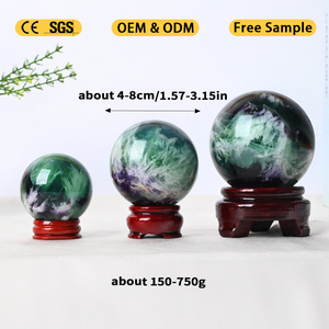 Hot Sale Feather Fluorite Sphere - Natural Polished <b>Crystal</b> Healing Stone for Home Decoration - Product Image 4