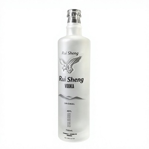 Botella de Vidrio para Vodka, Whisky o <span class=keywords><strong>Mezcal</strong></span>, Proceso Frost, Transparente, 375ml, 500ml, 700ml, 750ml, con Tapón de Corcho - Product Image 4