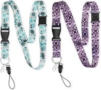 Lanière porte-badge en polyester souple à large boucle, avec boucle de sécurité détachable, pour vente directe