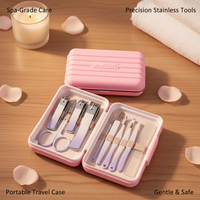 Ensemble de manucure professionnel en acier inoxydable, kit de coupe-ongles, outils de pédicure, étui de voyage