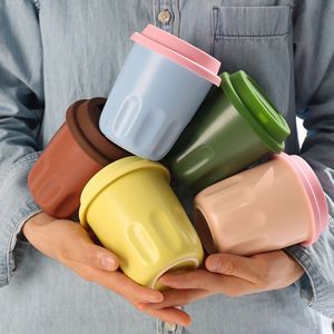 350ml colourful lấy đi xách tay <span class=keywords><strong>Mug</strong></span> biểu tượng tùy chỉnh gốm du lịch trà cốc cà phê với Silicone Nắp - Product Image 1