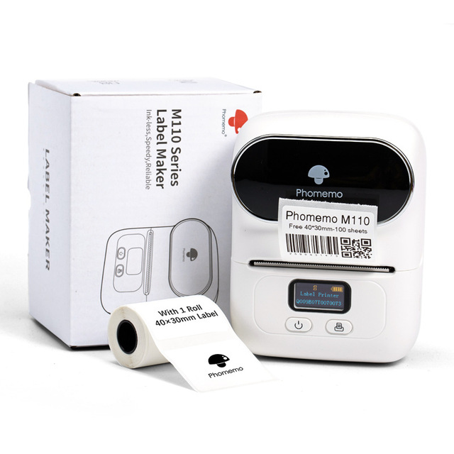 High Quality phomemo M110 Handheld Shipping Mini Portable Thermal Label Printer Self-adhesive Barcode Printer