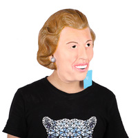 Masque d'animal effrayant et amusant en latex de luxe pour le visage entier, masque de cosplay de bœuf, accessoires de fête d'Halloween, carnaval, femmes