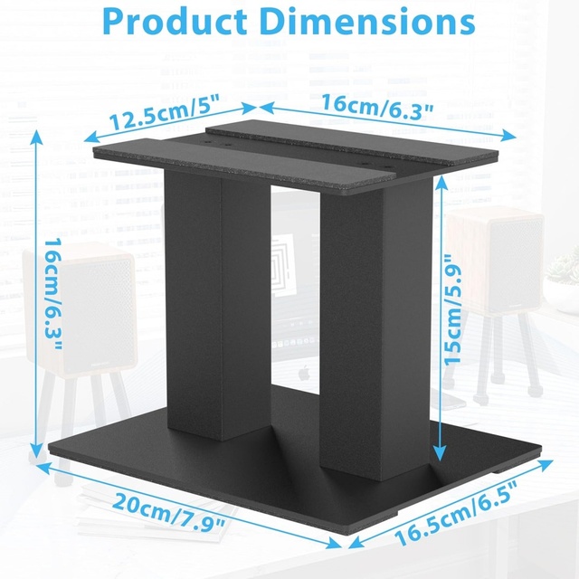 Heavy Duty Flexible Multifunction Detachable Design Studio Monitor Speaker Stands Non-Slip Feet Vibration Damping Tilted