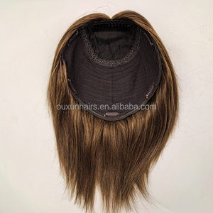 10*10 Top en soie pour femmes-Brun naturel, couverture complète, cheveux humains, Clip-In, Volume Boost - Product Image 2