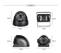 8CH H.264 1080P AHD Mobile HDD voiture DVR avec 7 pouces VGA moniteur et 6 IR Vision nocturne caméras étanches pour camion RV Van Bus