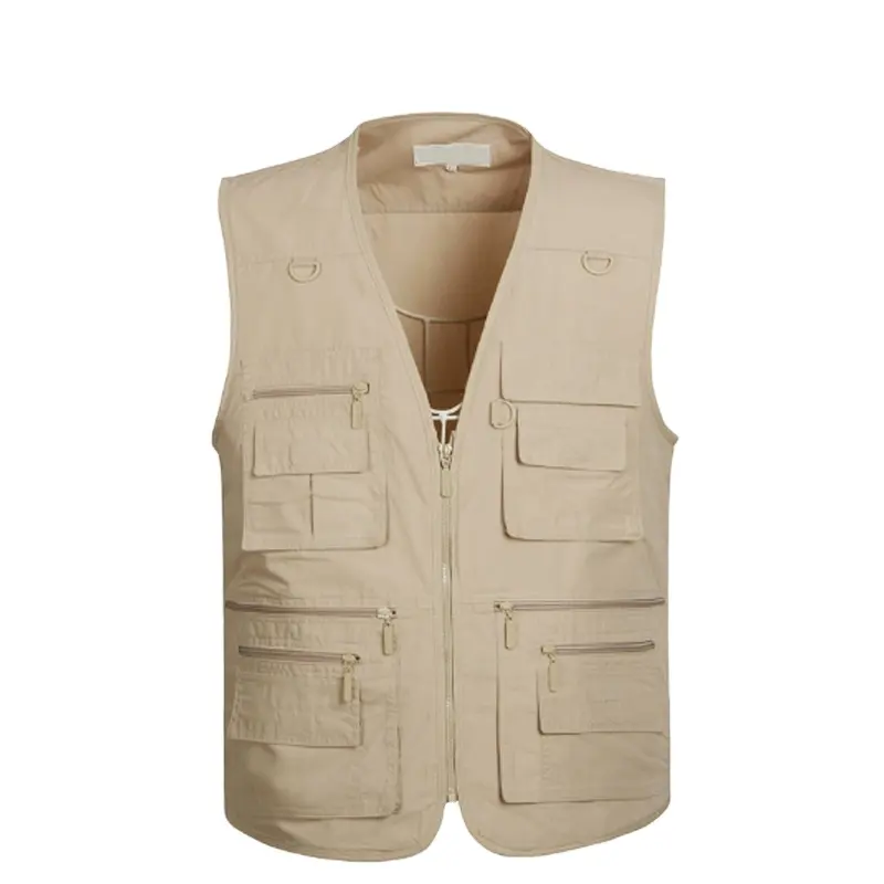 fashionable work jacket Workwear Pockets Hunting Sleeveless custom volunteer event mechanic working vest