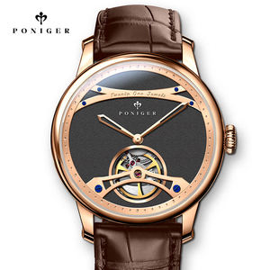 Montre mécanique de luxe pour homme Poniger P8.19 Seagull, 42 mm, cristal <span class=keywords><strong>saphir</strong></span>, étanche, bracelet en acier inoxydable et <span class=keywords><strong>cuir</strong></span> - Product Image 5