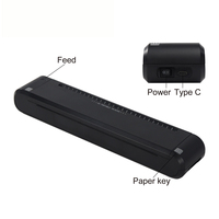 Imprimante portable sans fil Yaomatec P8007, mini imprimante USB, format A4, pour documents, fichiers PDF, données, papier