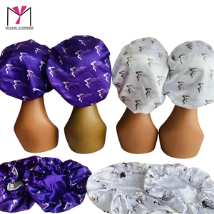 Bonnet en satin personnalisé Muyang, vente chaude, logo imprimé, luxe, en soie ou en tissu pour cheveux - Product Image 2