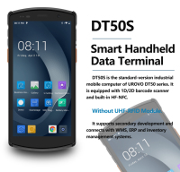 Lecteur portable industriel DT50S, PDA Android, 1D 2D UHF HF-NFC, ordinateur mobile robuste, logistique d'entrepôt, inventaire