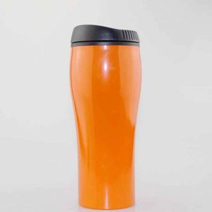 Orange Stainless Steel Tumbler With Lid Vacuum Insulated Travel Mug Minimalist Design 12-24 Hours Thermal Keep <b>Hot</b> Cold - Product Image 1
