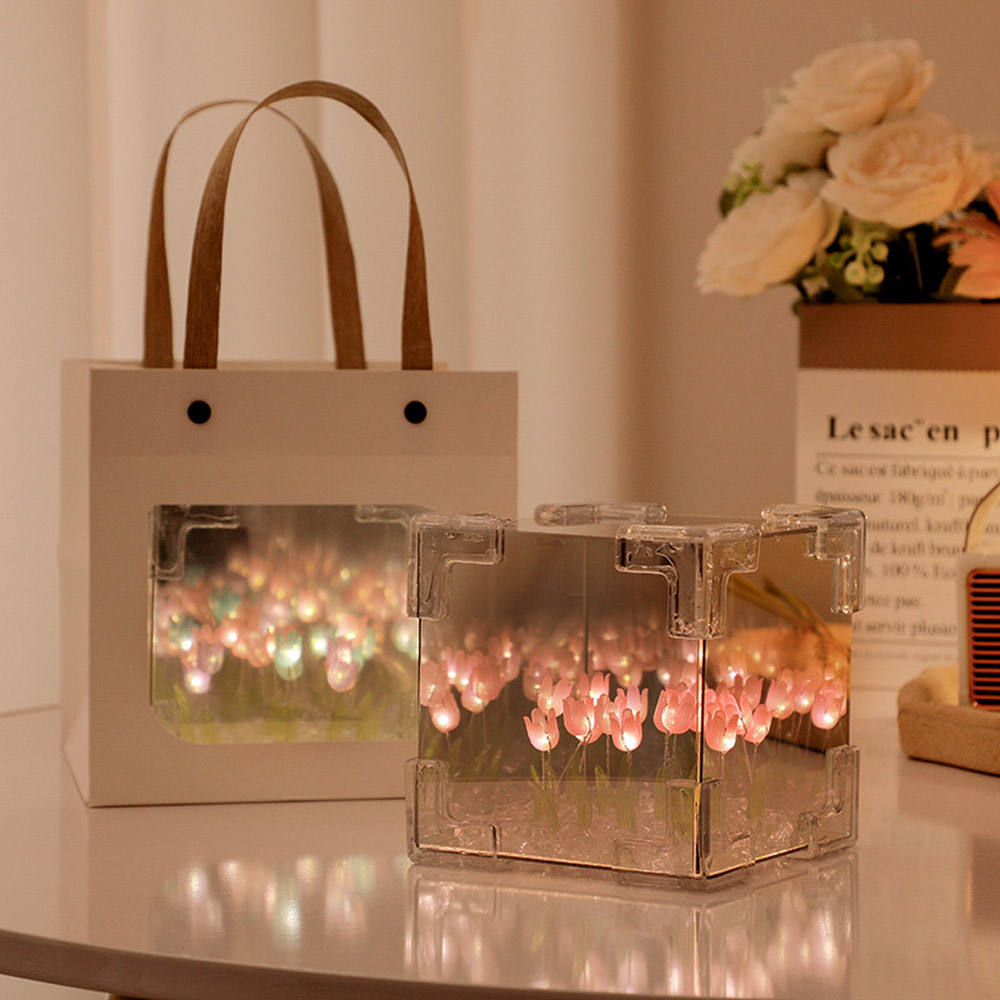 Tulipani rosa-borsa materiale da 20 fiori