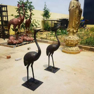 Statue de <span class=keywords><strong>grue</strong></span> et de héron en bronze grandeur nature, best-seller, sur mesure, pour usage extérieur - Product Image 6