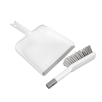Ensemble pelle et balayette Flair PP 2-en-1 moderne et écologique avec brosse et pelle, manche en plastique, outils de nettoyage pour la maison