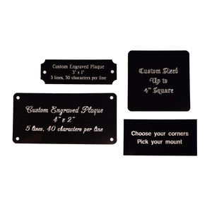 Placa de Identificación de Aluminio Metálico Cepillado Personalizada, Placas de Latón para Grabado con Adhesivo 3M en la Parte Posterior - Product Image 1