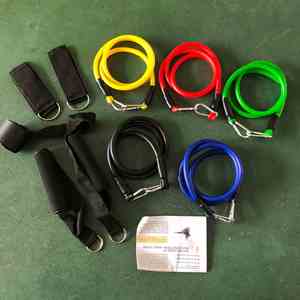 Resistance <b>Band</b> Set 11 PCS for Fitness Training <b>Workout</b> Home Gym Exercise Portable Elastic Tube <b>Bands</b> Strength Pull Rope - Product Image 2