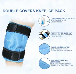 Reusable Hot Cold Compression For Knee Pain Relief Soft Plush Cooling Ice Gel Pack Wrap Cold And Hot Gel Pads For Knee
