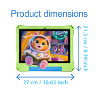 Tablette éducative pour enfants de 10,1 pouces, Android 12.0, processeur Intel Octa Core, 3 Go + 64 Go de stockage, Wi-Fi, type-C, étui en EVA, nouvelle