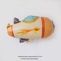 Nouveau ballon en film d'aluminium mat à motifs de dessins animés (voiture, avion, sous-marin) pour l'arrangement de fête d'anniversaire d'enfants