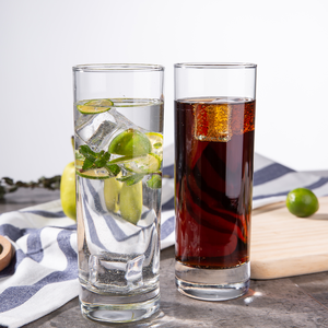 Verre à eau rond droit en verre transparent fin pour la maison, l'hôtel, le bar, verre à boire pour jus - Product Image 3