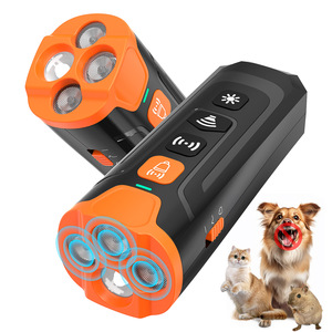 Ultrasonic Dog Repeller <b>Bark</b> <b>Control</b> Device Black Orange ABS Material For Dogs Cats Pets Training Equipment - Product Image 1