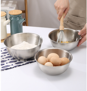 Dfu246 7 Inch 800Ml 7.5 Iinches8 Inch 1000Ml Thép Không Gỉ Trộn Bát Salad Bát Trứng Trộn Pan - Product Image 5