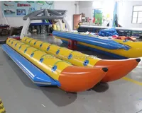 Bateau banane gonflable personnalisé pour 8, 10 ou 12 personnes, sports nautiques, bateau volant gonflable, bateau banane gonflable
