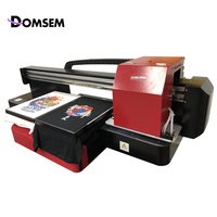 Machine d'impression DTG à plat DOMSEM, personnalisation DIY avec plateau, presse à chaud, fabrication directe, pour vêtements, t-shirts, logos, photos