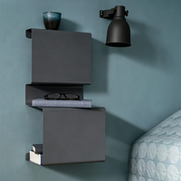 Étagère murale flottante en métal, nouveau produit, tables de chevet en métal pour chambre à coucher, étagère flottante en métal, bibliothèque murale, décoration intérieure