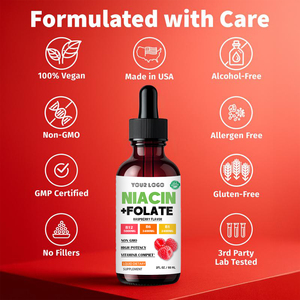 טיפות נוזליות של ויטמין B12 ו-B6 בעוצמה גבוהה, תוסף תזונה נוזלי ויטמין <span class=keywords><strong>B</strong></span> קומפלקס, תוצרת OEM, חלאל. - Product Image 4